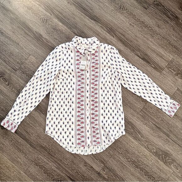 Boden Paisley Pattern Print Linen Shirt - Picture 1 of 11